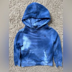 Boys polo Ralph Lauren blue tie dye hoodie size 6